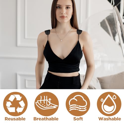 IANFAN 16 Pcs Bra Strap Pads, Silicone Bra Strap Cushion Non-Slip Shoulder Pads Bras Straps Holders for Slipping Shoulder Protectors Pad for Women - Thumbnail 5