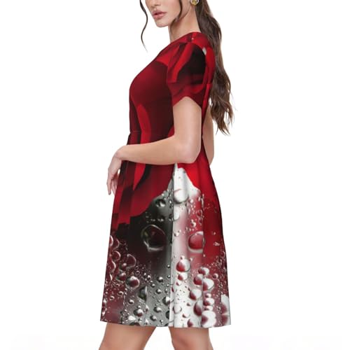 Robe d'été décontractée coupe fluide anti-chaleur imprimé floral