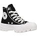Converse Women's Chuck Taylor All Star Lugged Hi Sneakers, Black/White/Black, 10.5 Medium US