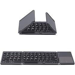 Teclado Físico Para Android Mcbazel Teclado Bluetooth Plegable,Teclado Inalámbrico Portátil Ultra Delgado con Teclado Numérico, Compatible con Mac, iOS, Android, Windows