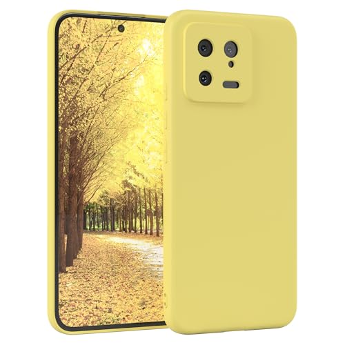 EAZY CASE - Silikonhülle für Xiaomi 13 Hülle Silikon Case Gelb weich stoßfeste Handyhülle Schutzhülle mit Kameraschutz Dünn Premium Schutz Cover TPU Phone Bumper in Pastell Hellgelb Matt