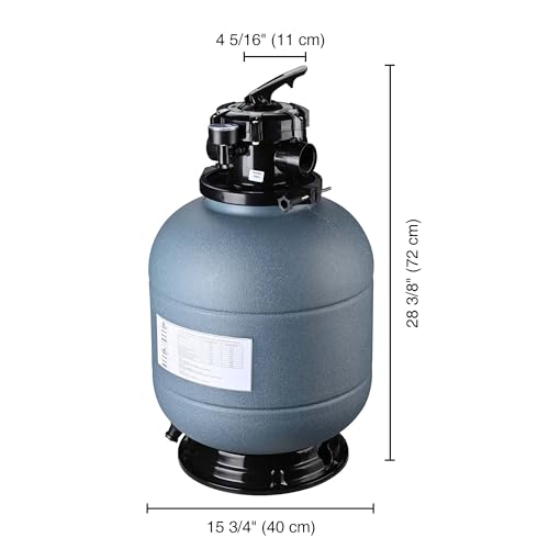 Yescom 2112 GPH 16" Above Inground Swimming Pool Sand Filter System 5-Way Multi-Port Valve Pool Filter - Thumbnail 3