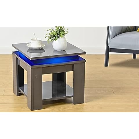 SHLEDECOR High Gloss Coffee Table with LED Cover