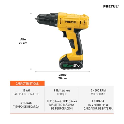 Taladro inalámbrico Pretul 12V 6 Imagen adicional
