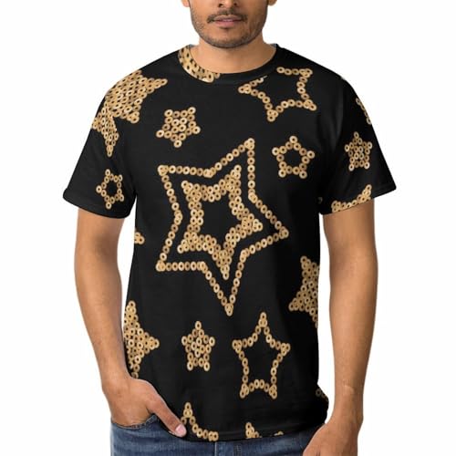 Chemise tshirt homme Étoiles d'or au tombé impeccable et finitions premium