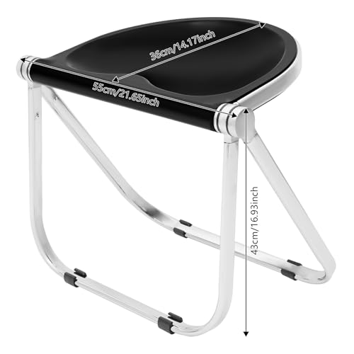 Chaise pliante moderne noire multifonctionnelle pour intérieur - 4