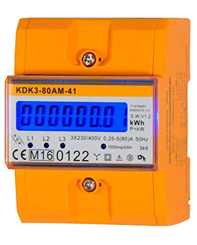 KDK Drehstromzähler, Count 3, 3 x 230V-AC/5 (80) A, beglaubigt 