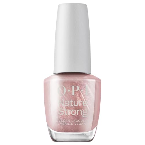 OPI Nature Strong Nagellack Intentions are Rose Gold – langanhaltender Nagellack mit veganer, innovativer Formel mit natürlichen Inhaltsstoffen – für glänzende Nägel in Roségold