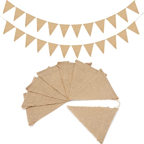 Fangleland Bandierine triangolari dorate per il 50° anniversario, materiale in cartoncino di alta qualità, 3 confezioni da 12 ghirlande per decorazioni per feste di nozze dorate, forniture per feste