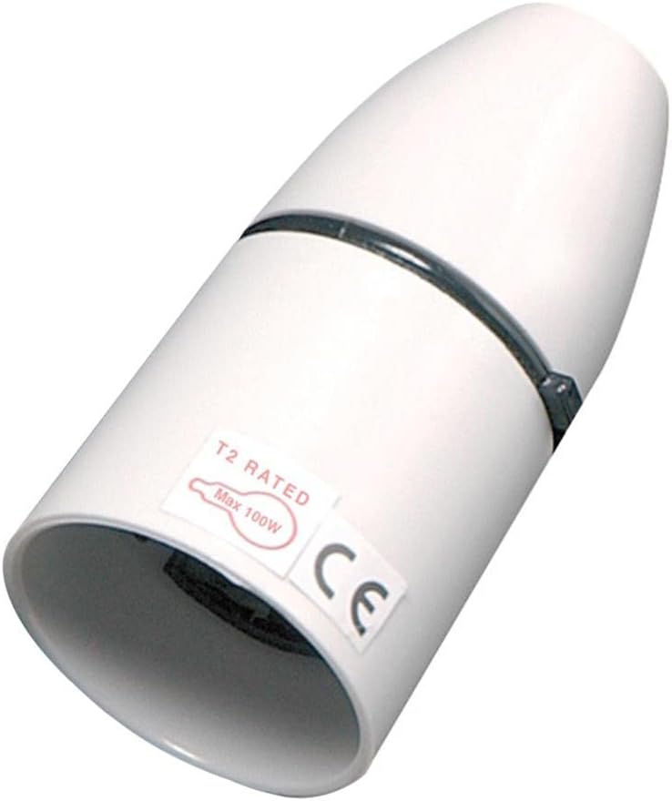 WHITE LAMPHOLDER LIGHT PENDANT T2 SHORT SKIRT LG9488