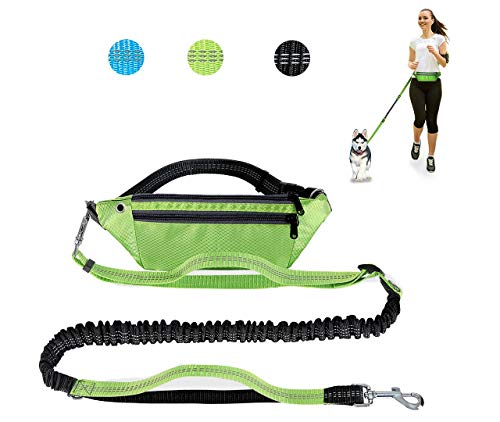 Sanlin Hands Free Dog Leash for Running Walking Training Hiking, Heavy Duty Shock