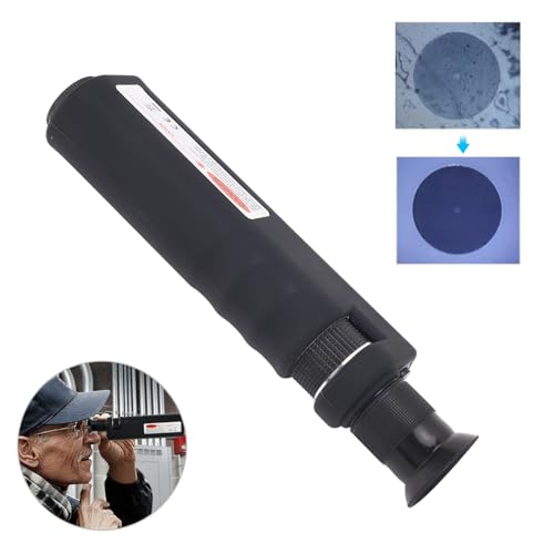 Image of Fiber Optic Microscope Monocular Handheld Fiber Optic Inspection Microscope 400X Optical Communication Fiber Cable Inspection Microscope Magnifier Built-in Adapter Interface SC /LC /FC /ST