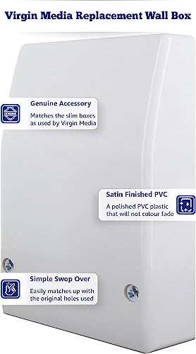 1STec 2 Pack White Internal Virgin Media Wall Box Housing for 2-Way Splitter Outlet or Isolators suitable for use on TiVo V6 Digital TV as used by Super Fast Superhub Broadband Cable Modems (2 Indoor) - Image 2