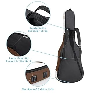 Housse imperméable pour guitare acoustique avec double bandoulière et poche Motif grenouille, Multicolore 05, 42.9×16… - Les Beatles, Paul McCartney, John Lennon, RIngo Starr, George Harrison Housse imperméable pour guitare acoustique avec double bandoulière et poche Motif grenouille, Multicolore 05, 42.9x16… – Image 3