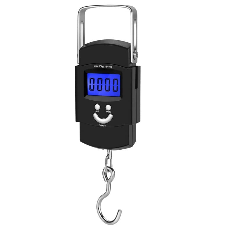 Bathroom Scale, Digital Hanging Scales Battery Powered Electronic Portable Luggage Balance Hook with Backlight for Fishing Hunting Farm Outdoor Weighing