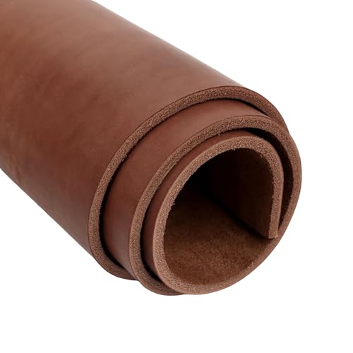 Full Grain Leather Sheet 4-5mm Brown 6x12 inches
