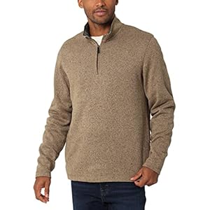 Wrangler Authentics Men’s Long Sleeve Fleece Quarter-Zip