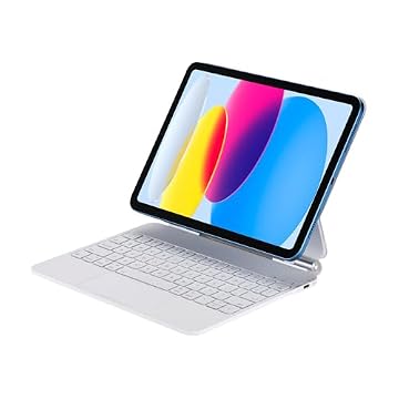 Mobee Capa com Teclado Mágico para iPad 10ª Geração 10,9 polegadas (2022) e iPad 11ª (A16, 2025), Capa com Teclado Magnético Painel Multi-Touch, Retroiluminado, Leve