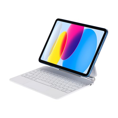 Seagtigau Magic Keyboard Hülle für iPad 10. Generation 2022 10 9 Zoll und iPad 11. A16 2025 Magnetische Tastaturhülle mit Multi-Touch Trackpad Hintergrundbeleuchtung Leichtgewicht QWERTZ