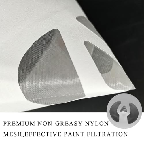 DXNQ 50 PCS 100 Micron Cone Paint Strainers, Paper Paint Screen Funnels with Fine Nylon Mesh, Universal Cone Paint Filters for Screening Paint Gasoline Fuel, Car Accessories - Thumbnail 4
