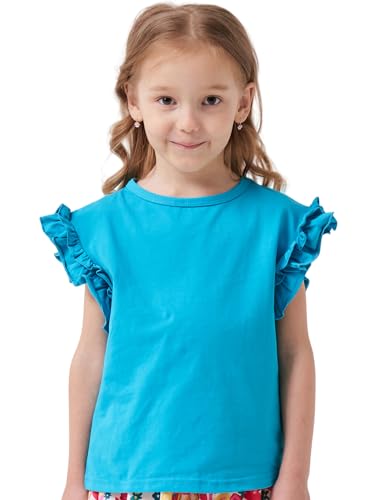 Amazon.com: Big Girl Tshirt Summer Top Kids Ruffle Sleeve