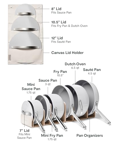 Image of Caraway 24-Piece Nonstick Ceramic Cookware Set - Includes Fry Pans, Sauce, Saute Pan, Dutch Oven, Petite Cooker, Stir Fry, Rondeau, Stock Pot, Lids & Storage Organizers - Gray