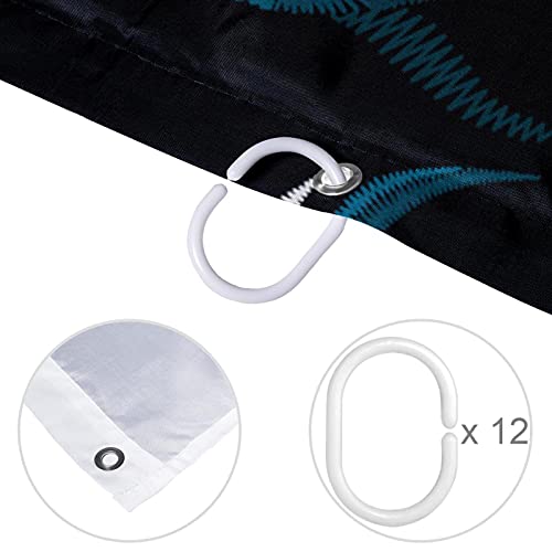 Rideau de douche koï et algues imperméable grand format 183x183 cm multicolore - 5