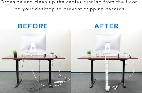 18 Pieces Under Desk Cable Management Snake for Office & Home | Modular ...