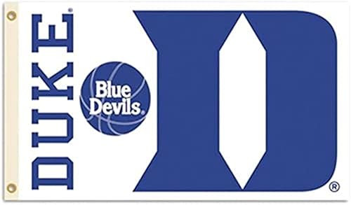 BSI PRODUCTS INC - Bandera Duke Blue Devils de 3 x 5 pies con ojales de latón resistentes - DU Fútbol Baloncesto y Béisbol Orgullo - Alta