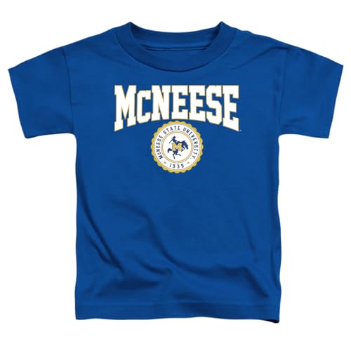 LOGOVISION McNeese State University Collegiate Seal Kids T Shirt (3) for Toddler Boys and Girls, Royal