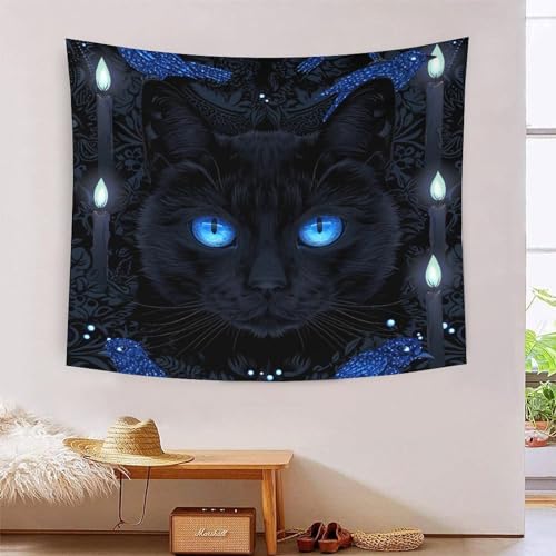 Tapisserie murale tissu chat 3D pour transformer un dortoir étudiant ou une chambre
