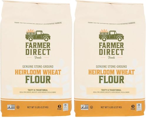 Heirloom Wheat Flour | Farmer Direct Foods | Regenerative Bread Flour | 5 LBS | Easily Digestible | Non-GMO | Made in USA | Pantry Staple | Unbleached (Pack of 2) image 3