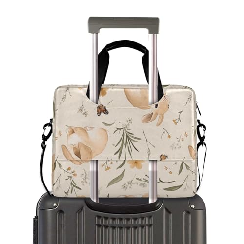 Maletín portátil tipo bandolera para laptop 15.6 pulgadas beige miniatura 4