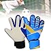Pegciuho Children's Football Goalkeeper Gloves Finger Protection Breathable Gift Anti-Slip Trendy Football Goalkeeper Gloves for Beginners, Blue