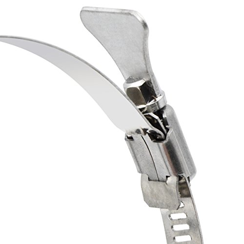 Butterfly Hose Clamp For 8 Inch Id Hose, Penck 304 Stainless Steel Worm Gear Hose Clamp, Worm Drive Clamp For Plumbing, Mechanical Applications Size Range(7.6-8.5 Inch), Pack Of 6 #TOP4