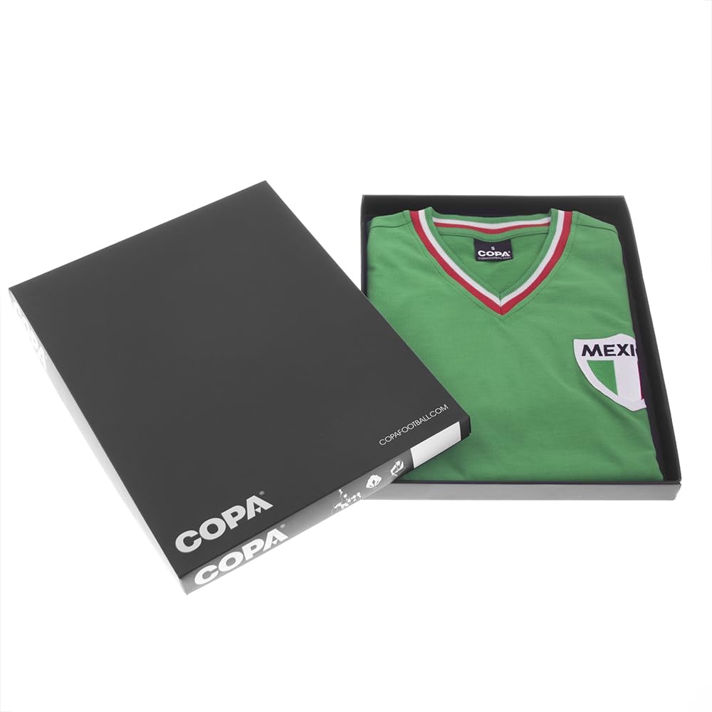 COPA Football - Messico Pelé Anni '80 - Maglia da Calcio rétro - Uomo - XS - Verde