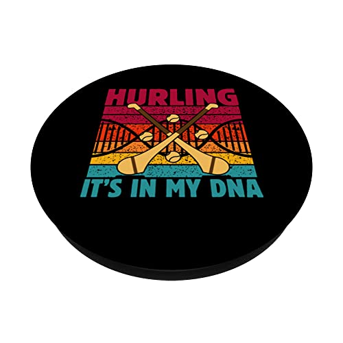 Hurling it's in my DNA Funny Quote PopSockets Swappable PopGrip, Black - Image 2