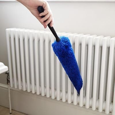 Lakeland Microfibre Long Radiator Brush, 80cm, Blue