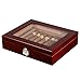 Volenx Zigarren Humidor mit Hygrometer für ca. 30 Zigarren, Braun