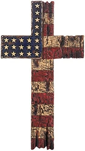 American Flag Resin Cross Wall Decoration Home Decor 4th of July