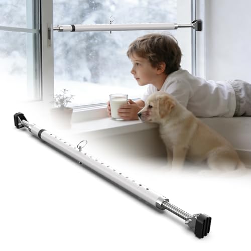 3-H Sliding Door Security Bar with Square TPR Pad Anti-Slip, 1 Pack