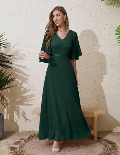 Image of DRESSTELLS Wedding Guest Maxi Dress Mother of Bride 2026 Fall Evening Gown