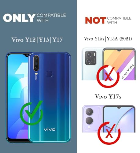 Image of Jkobi Back Cover Case for Vivo Y12 | Y15 | Y17 (Ultimate Shockproof Bumpers | Anti Yellow | Hybrid PC | Black)