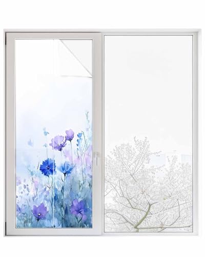 Película Decorativa para Ventanas Azul y Púrpura 23.6"x59" miniatura 2