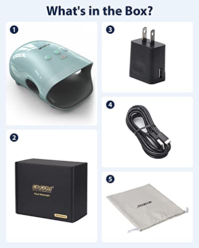 Cincom Hand Massager - Cordless Hand Massager With Heat And Compression For Arthritis And Carpal Tunnel - Gifts For Women(Blue) #TOP6