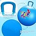 ZOOJOY Hopper Ball for Kids18In Bouncy Balls with Handle, Blue Dinosaur Indoor Outdoor Boys Toys for Active Play with Pump, Easter Basket Stuffers Girls Boys Gifts for 3 4 5 6 7 8Yr Balance Toys