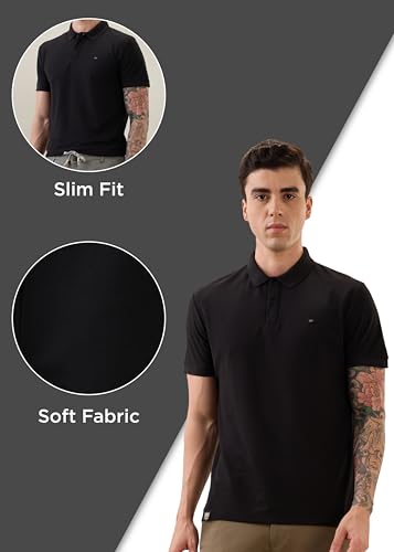 Image of Nostrum Cotton Half Sleeve T-Shirt for Men Boys, Regular Fit, Cherry, Stylish Mens T-Shirts, Polo T Shirt for Man, Collar T Shirts for Men