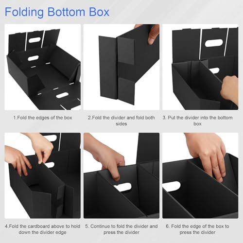 AOPULE 3 Pack CD Storage Boxes with 3 Compartment, CD Case Storage Cardboard DVD Case Holder with PVC Clear Lid, Each Holds 90 CDs in Full Jewel Cases,180 CDs in Slim Cases, 495 Discs in Sleeves by AOPULE - Used condition - Image 7