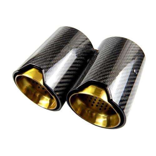 Tuyau d'échappement carbone brillant et or pour BMW Série 3 F30 F31