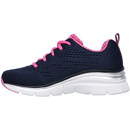 Skechers Skechers Footwear Womens Womens/Ladies Fashion Fit - Statement Piece Active Sneakers Navy Pink Synthetic UK Size 8 (EU 41, US 11)